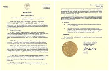 Governor Jared Polis of Colorado ordered all ski resorts to close.