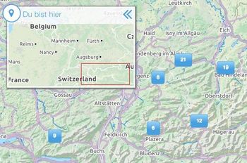 Der Kartenausschnitt hilft dir, nicht den Überblick zu verlieren