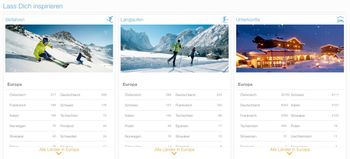 Im Reiseführer findest du Gebiete zum Skifahren und Langlaufen sowie Unterkünfte