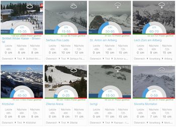 Alle Schneehöhen auf einen Blick