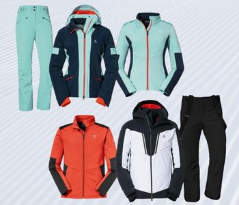 Die neue Schöffel Active Piste Kollektion bietet coole Farbkombinationen.