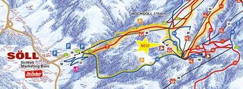 Die neue Gondel ist im Pistenplan 2016/17 nicht zu übersehen.