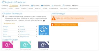 Klicke auf "Neuen Testbericht erstellen" und schon geht's los