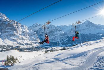 Gleite mit dem First Flyer über das Skigebiet.