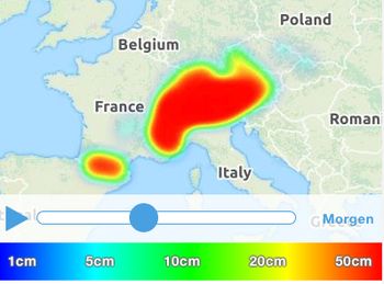 Die Neuschneeprognose für Samstag, 27. Oktober 2018, zeigt extreme Mengen im kompletten Alpenbereich. Diese Neuschneekarte findest du täglich aktuell auf unserer Startseite.