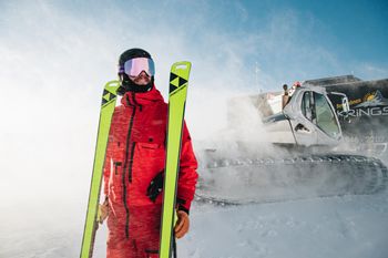 Eyecatcher in der PRO-Ausführung: Der original gelbe Weltcup-Belag.