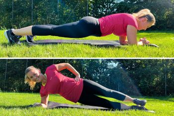 The plank strengthens the whole body.