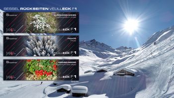 Die Rückseiten der Sessel zieren Motive aus der umliegenden Natur. Zum Vergrößern anklicken!