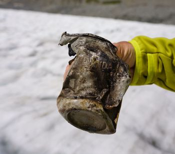 Unter den Fundstücken am Gletscher war auch diese Getränkedose.