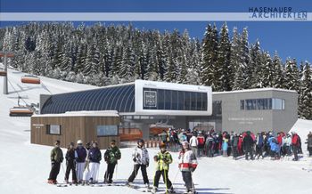 Die neue Talstation der Sonntagskogelbahn 2 in Snow Space Salzburg.