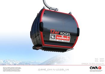 Die neue 12er KOGEL Gondelbahn bedient die Weltcup-Abfahrt in Saalbach-Hinterglemm.
