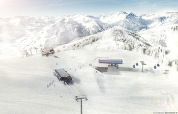 Die Bergbahn TirolS verbindet Saalbach Hinterglemm mit Fieberbrunn