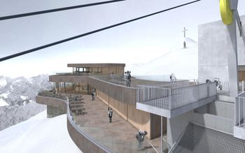Das neue Gipfelrestaurant am Nebelhorn.