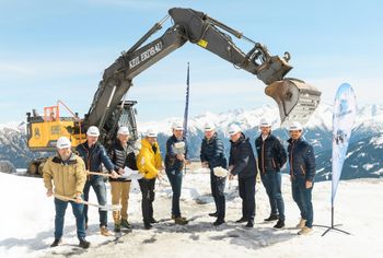 The groundbreaking for the new mountain restaurant 