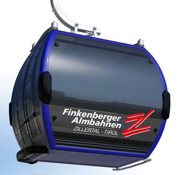 So sehen die Gondeln der neuen 10er-Einseilumlaufbahn Finkenberg I aus.