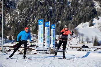 Start der Tour ist am Langlaufstadion in Reit im Winkl