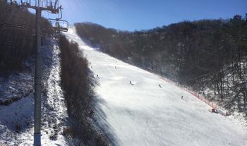 Bei Koreanern sehr beliebt: die Abfahrten im Skigebiet Yongpyong.