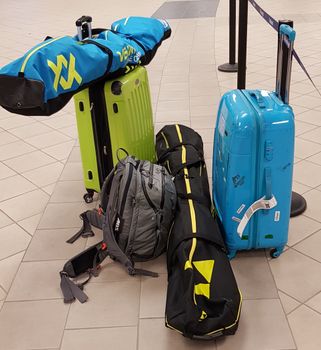 At the destination airport, the baggage can come from a separate baggage carousel.
