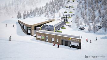 Die neue Lärchkogelbahn auf der Planai eröffnet im Dezember.