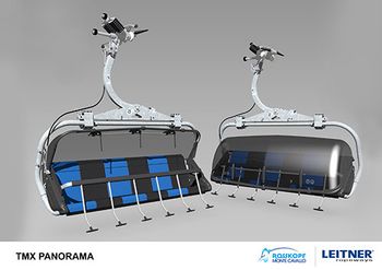 Die 6er-Komfortsessel sind mit einer Wetterhaube ausgestattet.