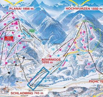 Die neue Rohrmoos-Bahn verbindet die Skiberge Planai und Hochwurzen.