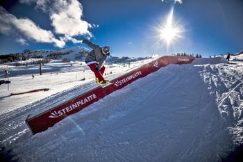 Der Snowpark auf der Steinplatte sorgt für Abwechslung.