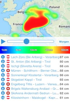 Neuschnee-Prognose für Montag, 31.1.2022