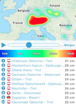 Auch für Sonntag ist noch Schnee gemeldet. Wenn auch nicht mehr ganz so viel.