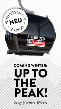 'Up to the Peak' is the motto for the new Reiterkogel gondola.