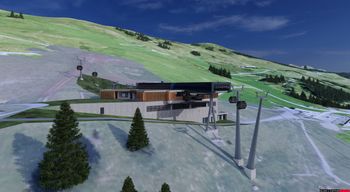 The future mid-station of the Reiterkogel gondola. Until now, the gondola line ended here.