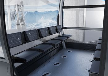 Die geräumigen Kabinen bieten Platz für 10 Personen.