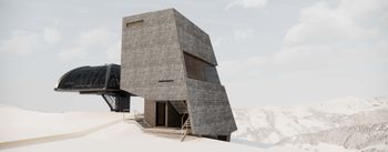 Visualisierung der neuen Bergstation