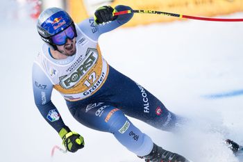 Dominik Paris begeistert mit seinem Heimsieg auf der Saslong die Fans im Zielstadion.