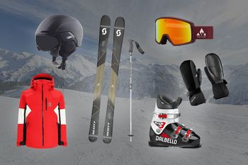 Viele Teile der Ausrüstung kann man sich für den Anfang auch in Sportgeschäften am Skigebiet ausleihen.