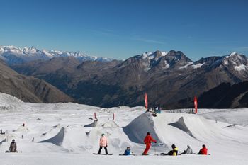 Auch im Sommer darf ein Snowpark nicht fehlen.