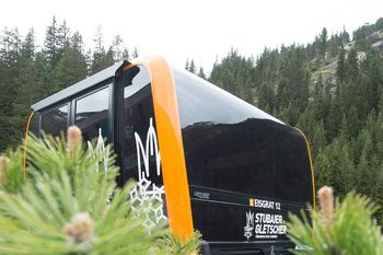 Die Gondeln der "3S Eisgratbahn" wurden vom italienischen Designstudio "Pininfarina" entworfen.