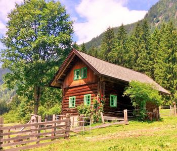 Selbstversorgerhütte im Sommer, 3 Kilometer vor den Wilden Wassern