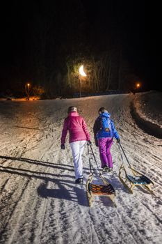 Nachtrodeln in Going am Wilden Kaiser