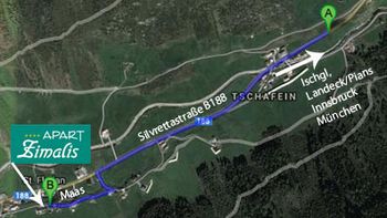 Apart Zimalis in Galtür Tirol bei Ischgl-Paznaun, Anreise