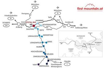 Anfahrt zum First Mountain Hotel Ötztal