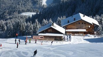 Mitten im Schigebiet