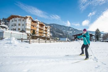 Langlaufen direkt vor der Hotel-Türe