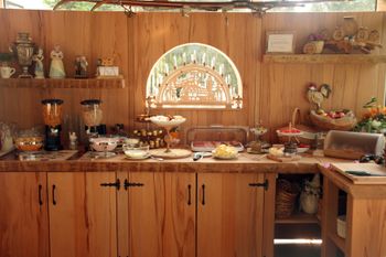 Das Frühstücksbuffet der Pension Teuber