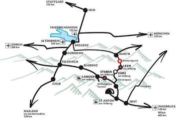 Anreise zur Krone von Lech
