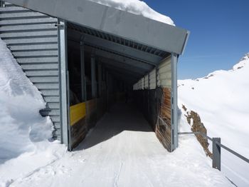 Ski Tunnel at the summit Rothorn
