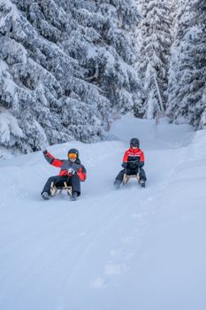 The six-kilometer-long toboggan run in See is one of the most beautiful in the region.