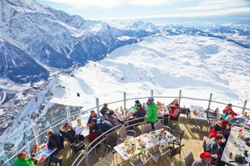 The view at Le Panoramic in Brévent Flégère is breath-taking