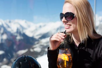 Relaxing on one of the sun decks