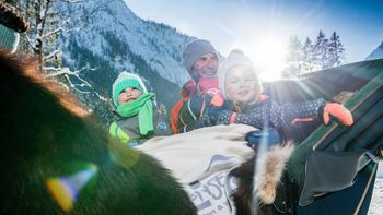 Pferdeschlittenfahrt - auch ein Highlight für die ganze Familie