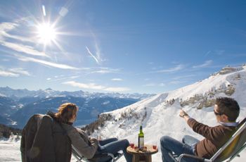 Ausblick von der Hütte Taules